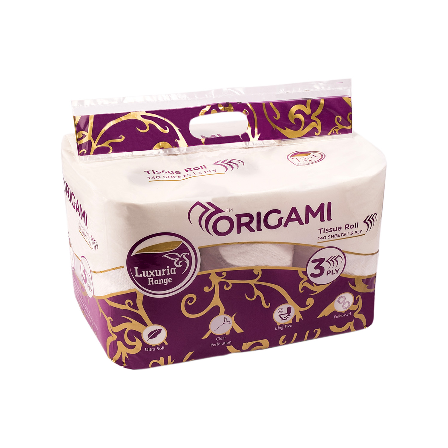 Luxuria Toilet Roll 12x1 140 Pulls 3 Ply